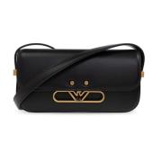 Schoudertas met logo Emporio Armani , Black , Dames