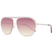 Roségoud Aviator Zonnebril Guess , Yellow , Unisex