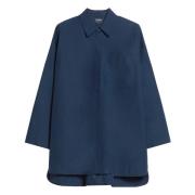 Kobalt Blauwe Nacht Stijlvolle Jurk Max Mara , Blue , Dames