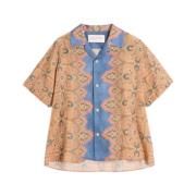 Imaginary Voyage Linnen Bowling Shirt Valentino , Multicolor , Heren