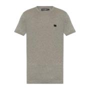 T-shirt met logo Dolce & Gabbana , Gray , Heren