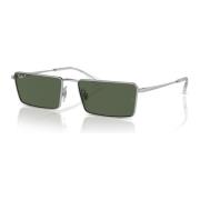 Gepolariseerde zonnebril in zilver/grijs groen Ray-Ban , Gray , Unisex