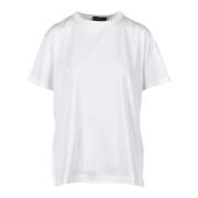 Katoenen T-shirt met Unieke Stijl Fabiana Filippi , White , Dames