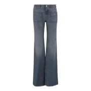 Wijde Pijp Katoen Denim Jeans Coperni , Blue , Dames