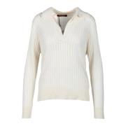 Zijde Wolmix Gebreide Top Max Mara Studio , White , Dames