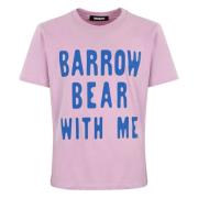 Katoenen T-shirt met Berenprint Barrow , Pink , Heren