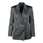 Elegante Jas in Acetaat Viscose Mix Max Mara Studio , Gray , Dames