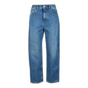 Katoenen Jeans voor Stijlvolle Look Moncler , Blue , Dames