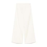 Ivoor Katoenen Broek Forte Forte , White , Dames