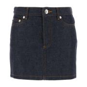 Denim Mini Rok A.p.c. , Blue , Dames