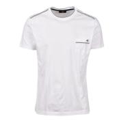 Katoenen T-shirt Fay , White , Heren