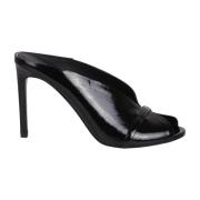 Vetro Muiltjes Stiletto Hak Open Teen DEL Carlo , Black , Dames