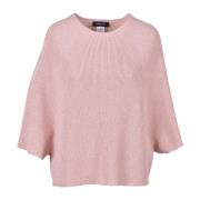 Elegante Gebreide Top met Katoenmix Fabiana Filippi , Pink , Dames