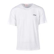 Lyocell Katoenen T-shirt MC2 Saint Barth , White , Heren