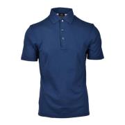 Katoenen Polo Shirt Barba Napoli , Blue , Heren