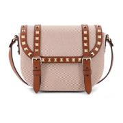 Rockstud Schoudertas met Verstelbare Band Valentino Garavani , Brown ,...