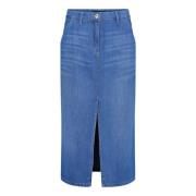 Casual Denim Rok met Wassing Betty Barclay , Blue , Dames