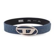 Denim riem met Oval D-gesp Diesel , Blue , Dames