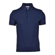 Katoen Elastaan Polo Shirt Lacoste , Blue , Heren