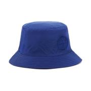 Blauwe Nylon Metalen Bucket Hoed Stone Island , Blue , Heren