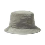 Groene Nylon Metalen Bucket Hoed Stone Island , Green , Heren