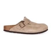 Suede Muiltjes met Ronde Neus Birkenstock , Gray , Heren