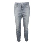 Klassieke Katoen Elastaan Jeans Closed , Gray , Heren