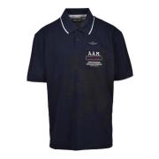 Militaire Stijl Katoenen Polo Aeronautica Militare , Blue , Heren