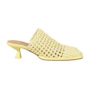 Leren Sneakers Sportmax , Yellow , Dames