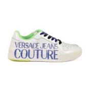 Rubberen Zool Sneakers Versace Jeans Couture , White , Heren