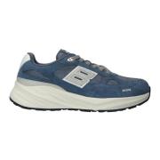 Flint Moss - Space Blue - Runner Sneaker Blackstone , Blue , Heren