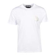 Katoenen T-shirt met Stijlvol Ontwerp Versace Jeans Couture , White , ...