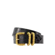 Katina Riem - Leer - Zwart By FAR , Black , Dames