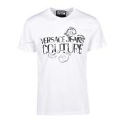 Katoenen T-shirt met stijlvol ontwerp Versace Jeans Couture , White , ...