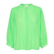 Lenteboeket Blouse Korte Mouwen Kaffe , Green , Dames