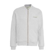 Grijze Sweat Bomber Jas Closed , Gray , Heren