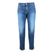 Denim Jeans met Elastaanmix Replay , Blue , Heren