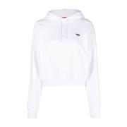 Witte F-Reggy Hoodie Diesel , White , Dames