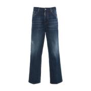 Blauwe Losse Be Cool Be Nice Jeans Dsquared2 , Blue , Heren