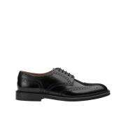 Heren leren veterschoen | zwart Doucal's , Black , Heren