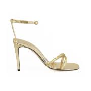 Leren sandaal met rubberen zool Victoria Beckham , Yellow , Dames