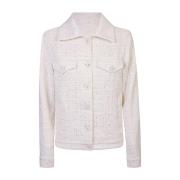 Paillet Franse Kraag Jas Eleventy , Beige , Dames