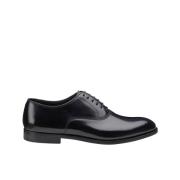 Heren leren veterschoen | zwart Doucal's , Black , Heren