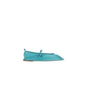 Turquoise Mary-Jane Ballerina Flats Hereu , Blue , Dames