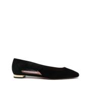 Zwarte Ballerina Schoenen Elegante Stijl Aquazzura , Black , Dames