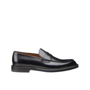 Heren leren loafers | zwart Doucal's , Black , Heren