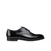 Herenschoen Derby veterschoen van leer | zwart Doucal's , Black , Here...