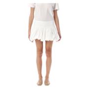 Witte Ballon Mini Rok The Garment , White , Dames