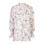 Gedrukte Koreaanse Kraag Shirt Eleventy , Multicolor , Dames