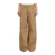 Katoenen 9 tot 5 Broek Dsquared2 , Beige , Dames